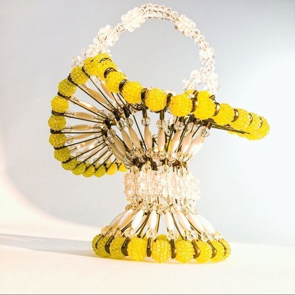 VTG MCM Safety Pin & Bead Basket - Picture 2 of 11